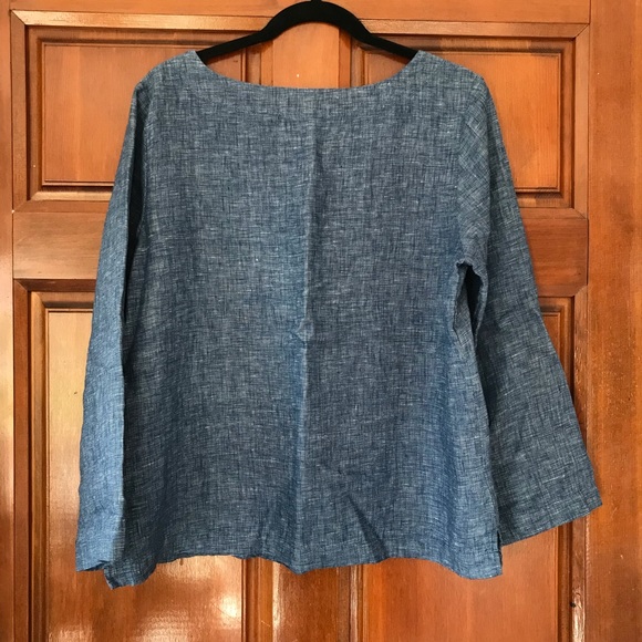 Sigrid Olsen 100% Linen Blouse - Picture 3 of 12